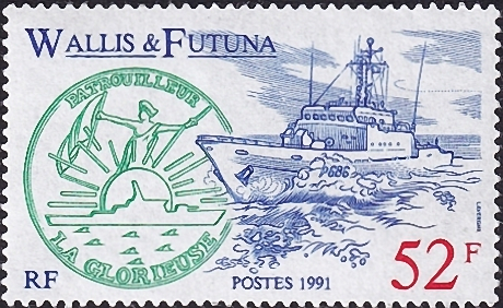 Уоллис и Фотуна 1991 год .Патруль "La Glorieuse" . Кталог 2,80 €