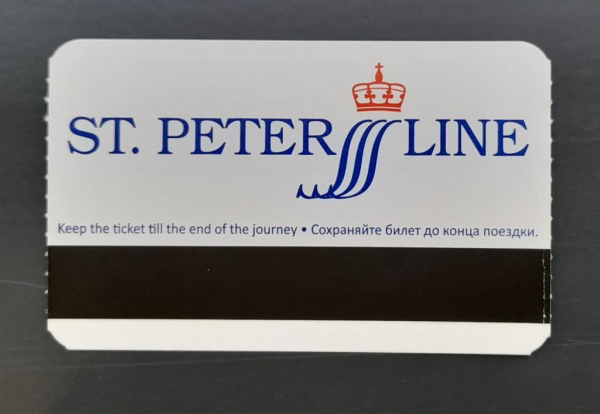 Посадочный билет на паром Принцесса Мария St.Peter Line 2014 год  Хельсинки