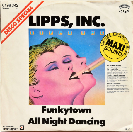 Lipps,Inc "Funkytown" 1979 Maxi Single  