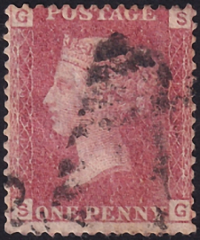 Великобритания 1873 год . Королева Виктория 1 p , пл. 171 . Каталог 2,75  £ (28)