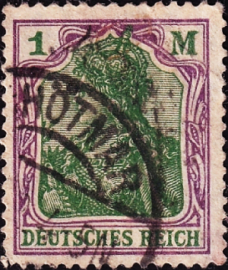 Германия , рейх . 1920 год . Германия , 1 m . Каталог 3,50 £ . (5) 
