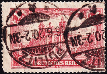 Германия , рейх . 1920 год . Главное почтовое отделение, Берлин , 1 m . Каталог 3,50 £. (3) 