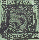 Германия , Баден . 1853 год . Цифра в круге . Каталог 65,0 €