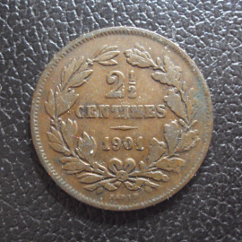 Люксембург 2,5 сантима 1901 год.