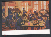 Открытка СССР 1961 г. Картина В рабочей столовой худ. Ефимочкин Г. Ф. живопись, чистая К007-4