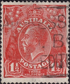 Австралия 1924 год . Король Георг V . 1,2 p . Каталог 2,0 €