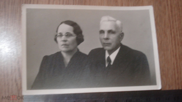Фото старое. Строгая пара. 1940 г.