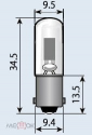 Лампа индикаторная ТН-0.3 в корпусе. - вид 3