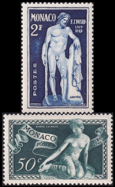 Монако 1948 год .Джозеф Бозио, 200-летие со дня рождения , часть серии . Каталог 3,10 £