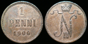 1 пенни 1906 г. Русская Финляндия (С448)