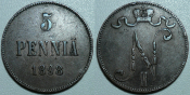 5 пенни 1898 г. Русская Финляндия (С381)