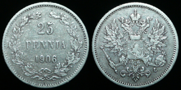 25 пенни 1906 г. Русская Финляндия (С512)