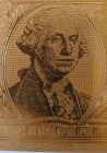 Доллар США Золотая купюра, золотое покрытие 24 карата, с сертификатом