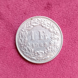1969 год Швейцария 1 франк