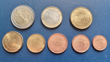 2011 год Эстония Набор 8 монет 1,2 Евро + Евроценты