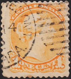 Канада 1870 год . Queen Victoria . 1 c . Каталог 7,0 £. (8)