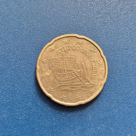 2008 год Кипр 20 центов 