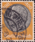 Германия , рейх . 1933 год . Гинденбург (1847-1934), 2nd President 100 pf . Каталог 17,0 €.(6)