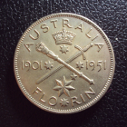 Австралия 1 флорин 1951 год 50 лет Федерации.