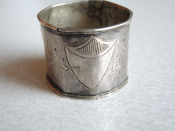 серебряное кольцо для салфеток салфетница серебро 84 проба Российская Империя царская Россия